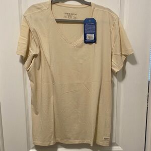 Life Is Good Women's Cream V-Neck Tee
Size XXL